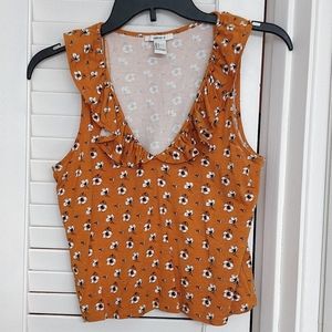 Cotton orange tank top